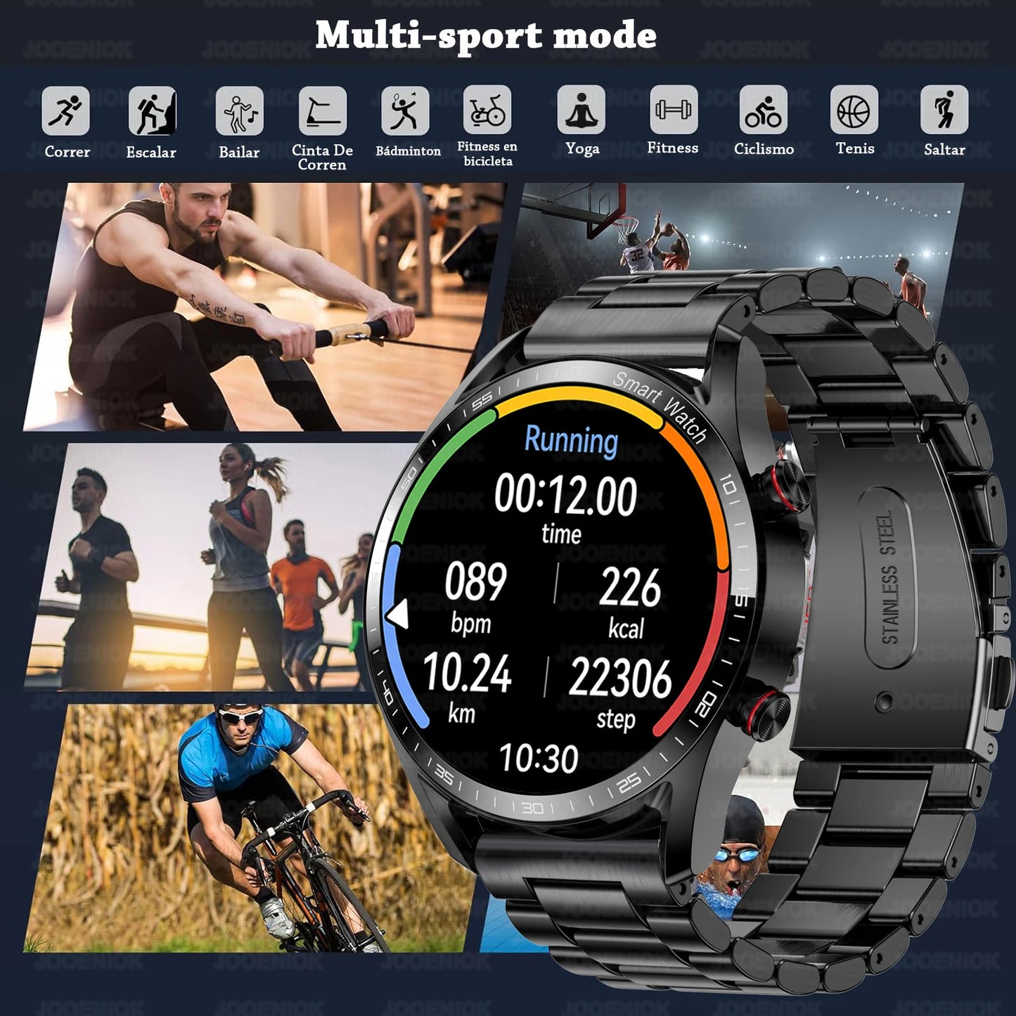 2025 New Business Smart Watch Men Bluetooth Call 1.53-inch AMOLED HD Display Multi-Sport Modes Heart Rate Monitor Smartwatch Man