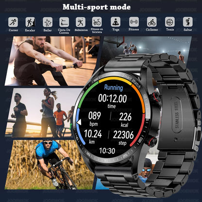 2025 New Business Smart Watch Men Bluetooth Call 1.53-inch AMOLED HD Display Multi-Sport Modes Heart Rate Monitor Smartwatch Man
