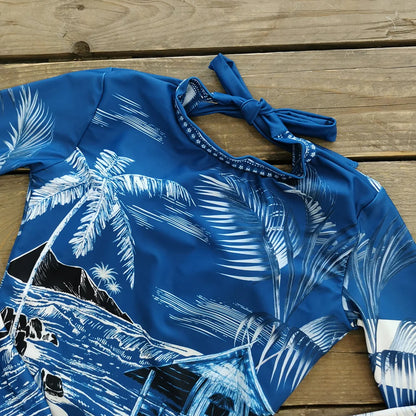 2026 Surfing Sport Swimsuit Long Sleeves Women One Piece Swimsuit  Swimwear Solid Monokini Bathing Suit Tropical Bodysuit Female