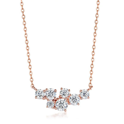 Kuololit 58514K 10K 9K Moissanite Necklace for Women Solid Rose gold Luxury Pendant For Engagement Party Anniversary With Chain