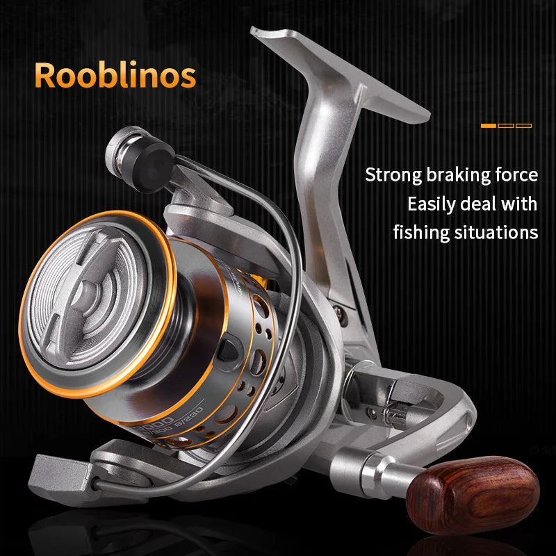 Rooblinos LD Lightweight Spinning Reel 5.2:1 Gear Ratio Smooth Fishing Reel for Trout Bass Freshwater Saltwater Fishing