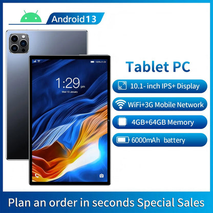 New 10.1 Inch Android Tablet Pc Google Play Octa Core Dual Cameras Dual SIM 3G Phone Call Tablets Bluetooth Wifi 4GB+64GB ROM