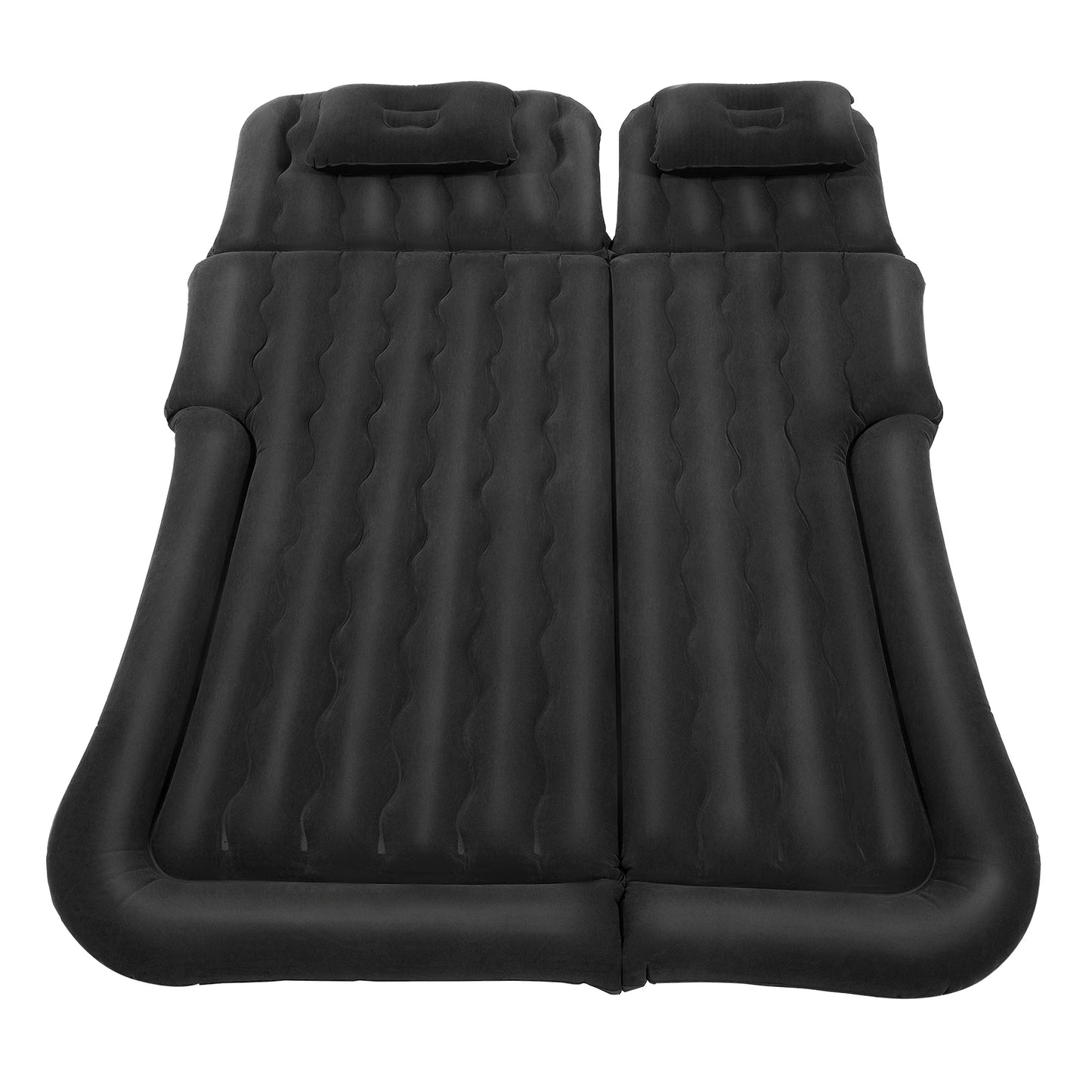 Universal Foldable Inflatable Bed Portable Inflatable Mattress Set Car Back Seat Sleeping Flocking Air Bed Cushion w/Pump+Pillow