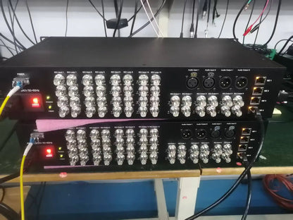 22-Channel 12G Custom Design Transmission Fiber Kits With XLR Audio and 1GB Ethernet