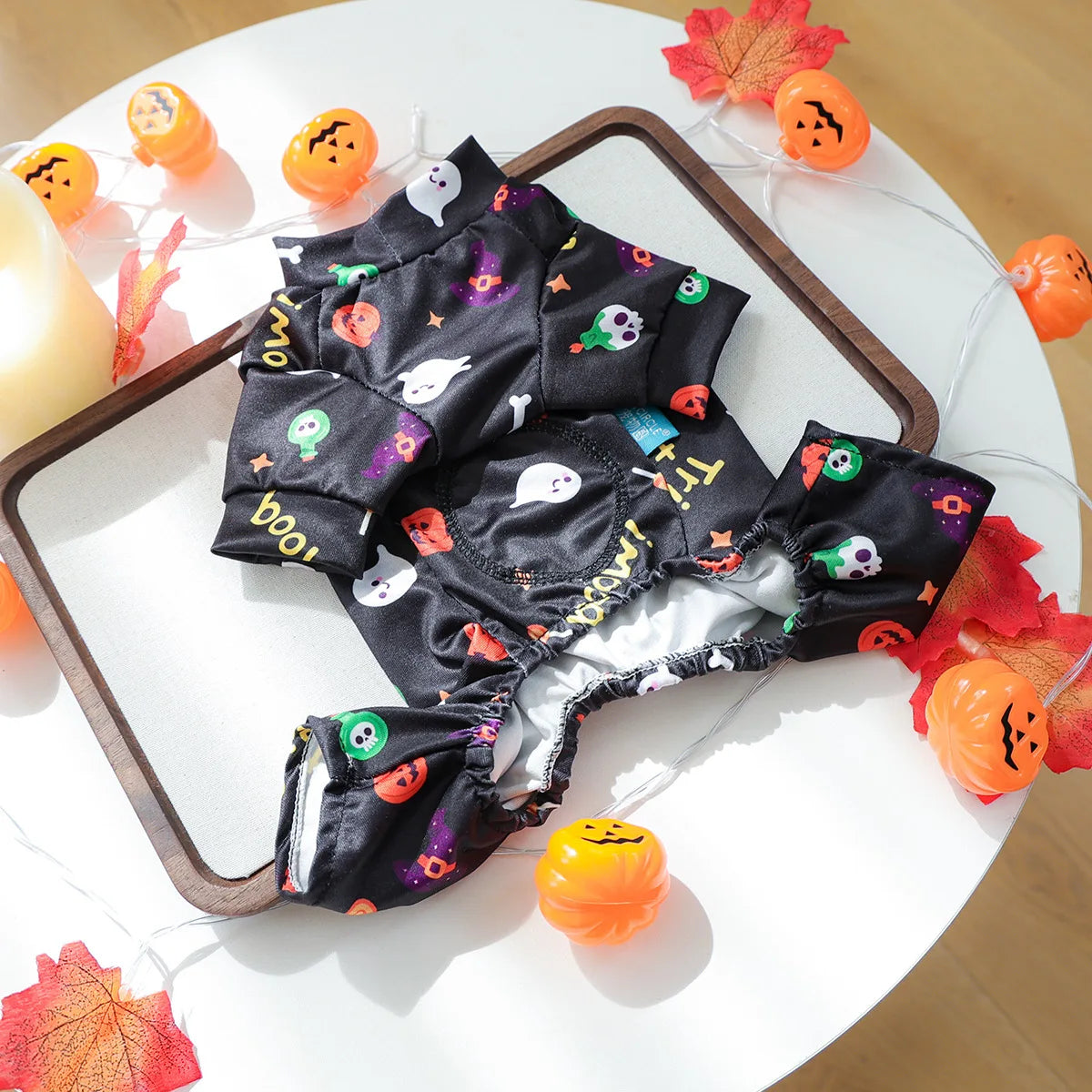 Girl Halloween Pajamas Apparel For Small Dogs Chest Closed Pet Indoor Home Wear Clothes Overall Tracksuit Chihuahua Yorkshire
