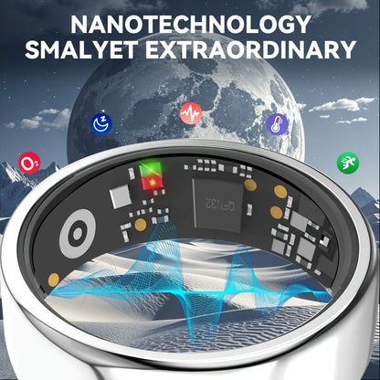 2026 Upgraded Smart Ring - Real-Time Health Monitoring, Steps, Distance, Exercise and Fitness, Sleep, Charging Case,Technological Fashion, Multiple Scenarios, Ideal Thanksgiving/Valentine'S Day/Christmas/New Year Gifts