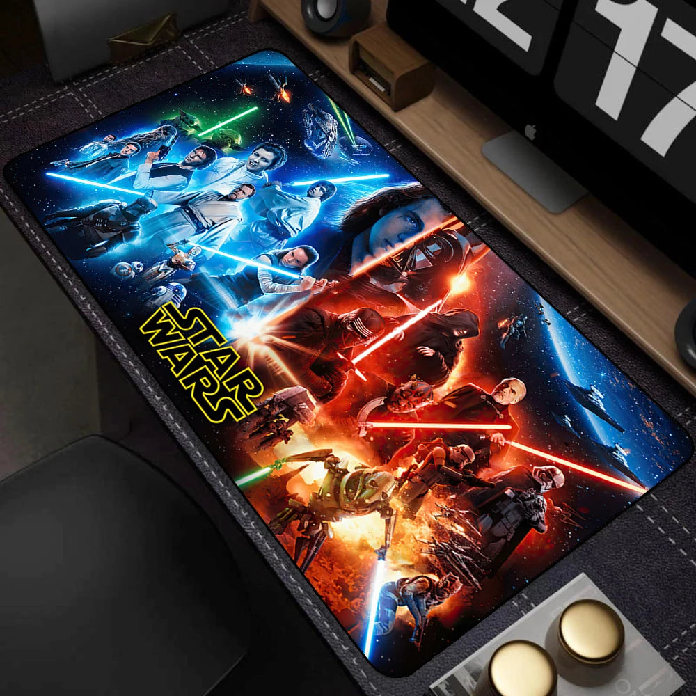PC Gaming Non-slip Mouse Pad 400x900mm Lock Edge Keyboard Mouse Mat Large Gamer Rubber Antislip Base Desk Mat Star Wars Mousepad