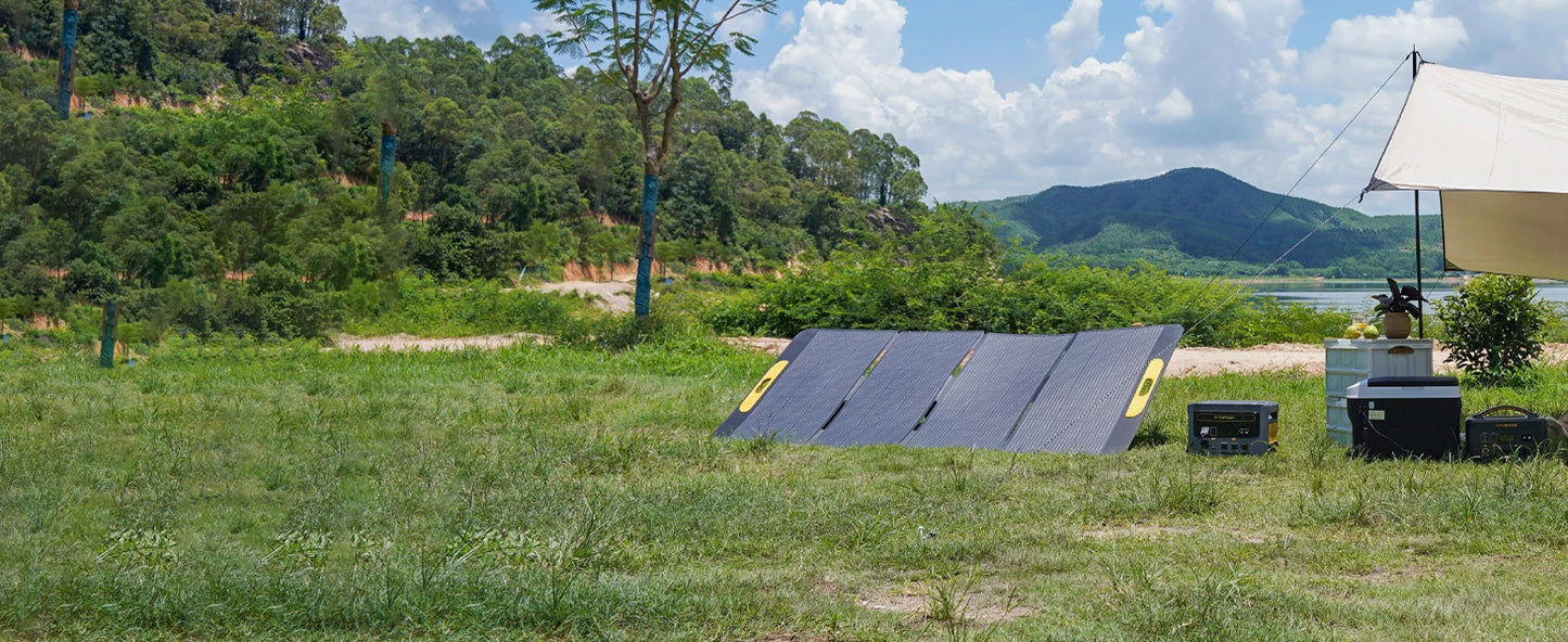 VTOMAN VS400W Foldable Solar Panel 40.32V High Efficiency Portable Solar Charger for Outdoor Power Station