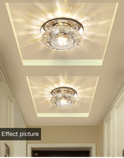 Aisle Flush LED Ceiling Lamp Living Room Crystal Corridor Aisle Lights LED Ceiling Lights Luces Front Techo Balcony Lamp Porch