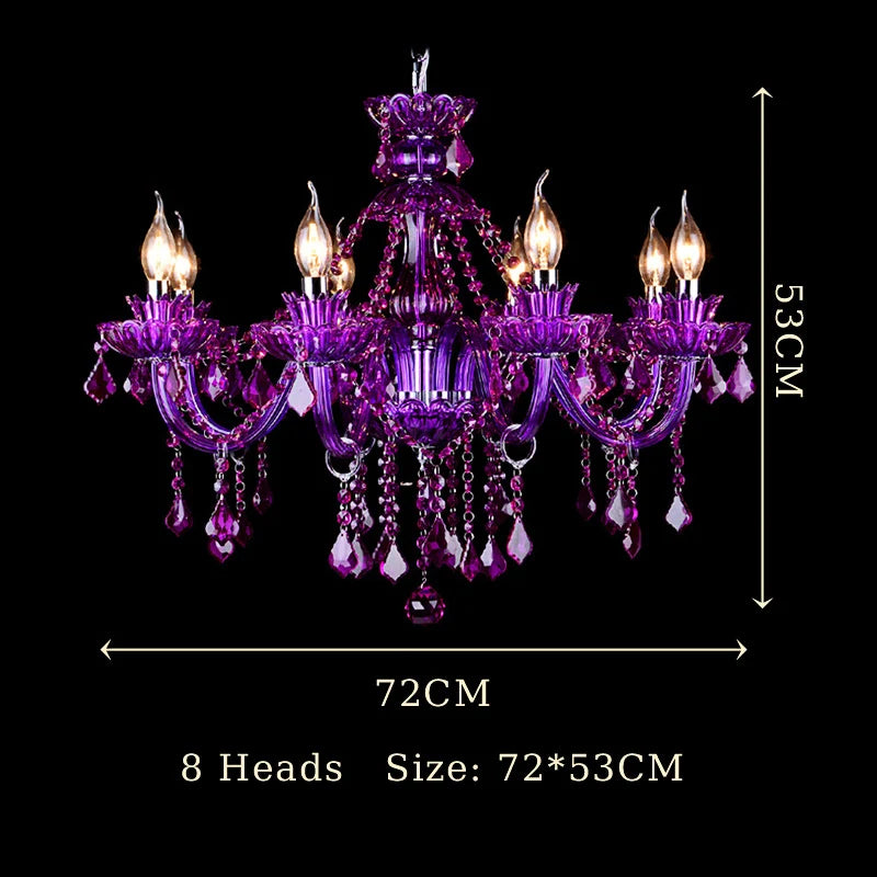 European Green Crystal Living Room Bedroom Candle Chandelier Restaurant Cafe Hotel Lobby Ceiling Decoration E14 Pendent Lights