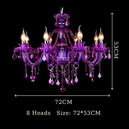 European Green Crystal Living Room Bedroom Candle Chandelier Restaurant Cafe Hotel Lobby Ceiling Decoration E14 Pendent Lights