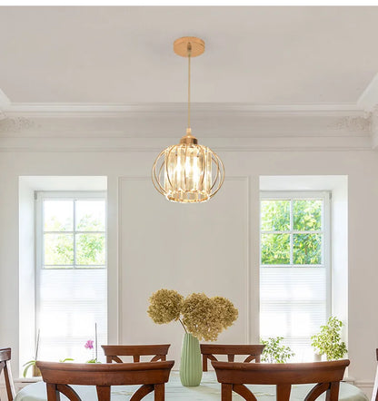 Crystal LED Pendant Lights For Dining Room Living Room Nordic Black Iron Shade 1/3 Lights Kitchen Decor Hanging Ceiling Lamp