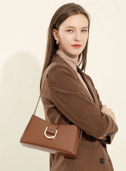 Genuine Leather Women's Bag Luxury Designer Adjustable Shoulder Bags Classic Crossbody Chain Bag Cowhide Fashion Handbags 2979