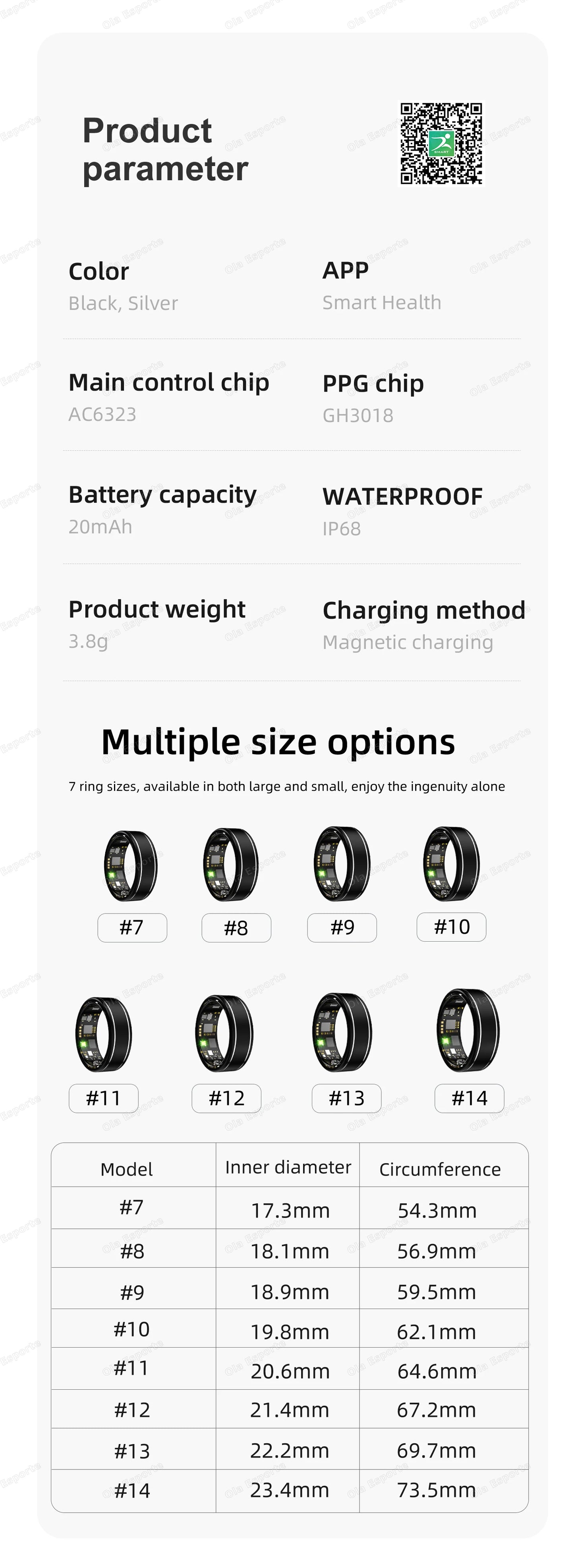 2026 Smart Health Rings Heart Rate Blood Pressure/Oxygen Monitoring Rings Fitness Gift for Friends Family Colleagues Smartring