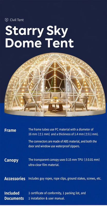 Luxury Transparent Geodesic Dome Tent Bubble House Outdoor Glamping Camping Tent Resort Garden Hotel Custom Design