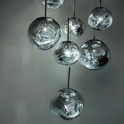 Nordic LED Pendant Lights Creative Restaurant Living Room Bedside Loft Indoor Chandelier Decoration Glass Hanging Light Fixture
