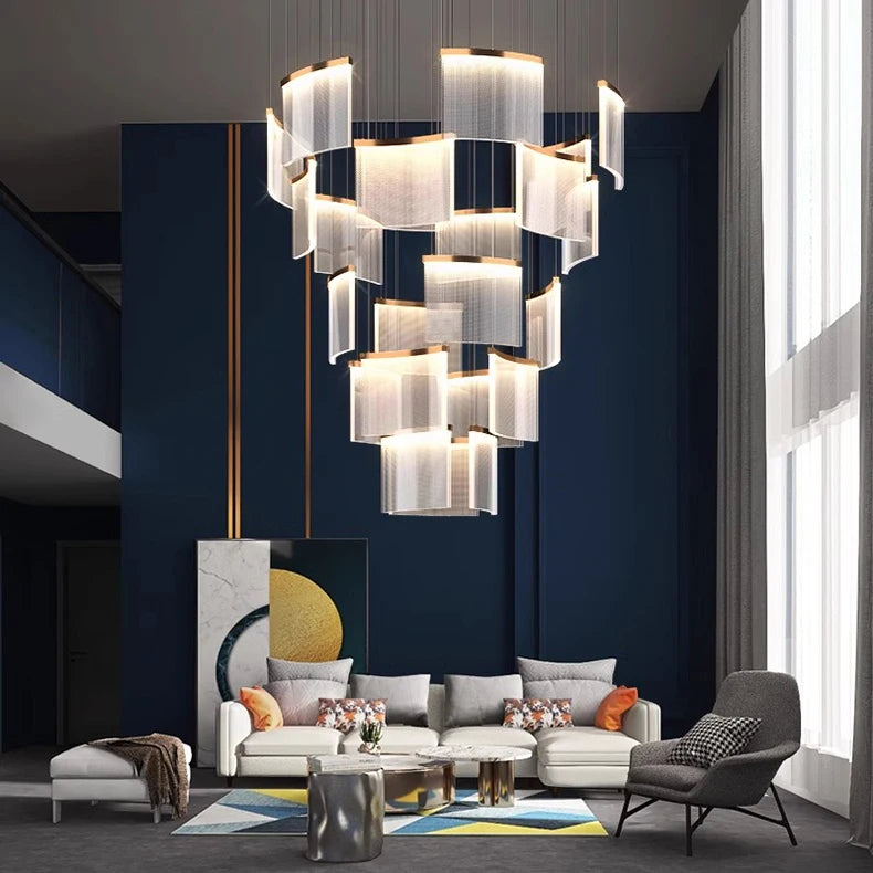 Modern home decor led lights pendant light lamps forstaircase Chandeliers for living room hanging light indoor lighting