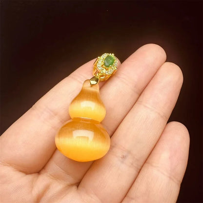 Natural Colorful Cat's Eye Stone Pendant Necklace Elegant Fashion Daily Wear Luxury Quality Fine Jewelry For Women Unisex Gift