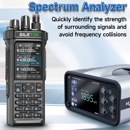 1/2PCS BAJETON BJ-9000 Walkie Talkie 10W GPS APRS CB/SSB/HF 27Mhz Bluetooth Programmable Long Rang For RT-950 PRO Ham Radio