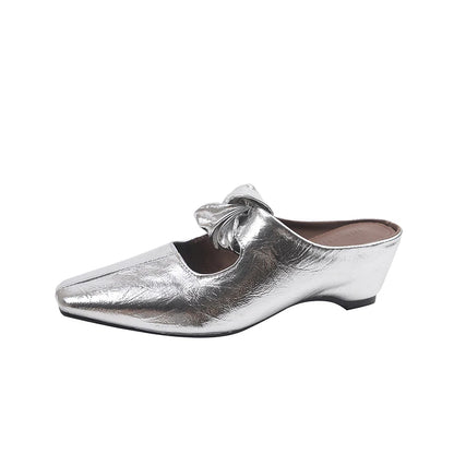 Women Heeled Sandals Slingback Mules Leather Shoes Summer Slippers 2026 Luxury Mary Jane Shoes Comfort Flip Flops Mujer Slides
