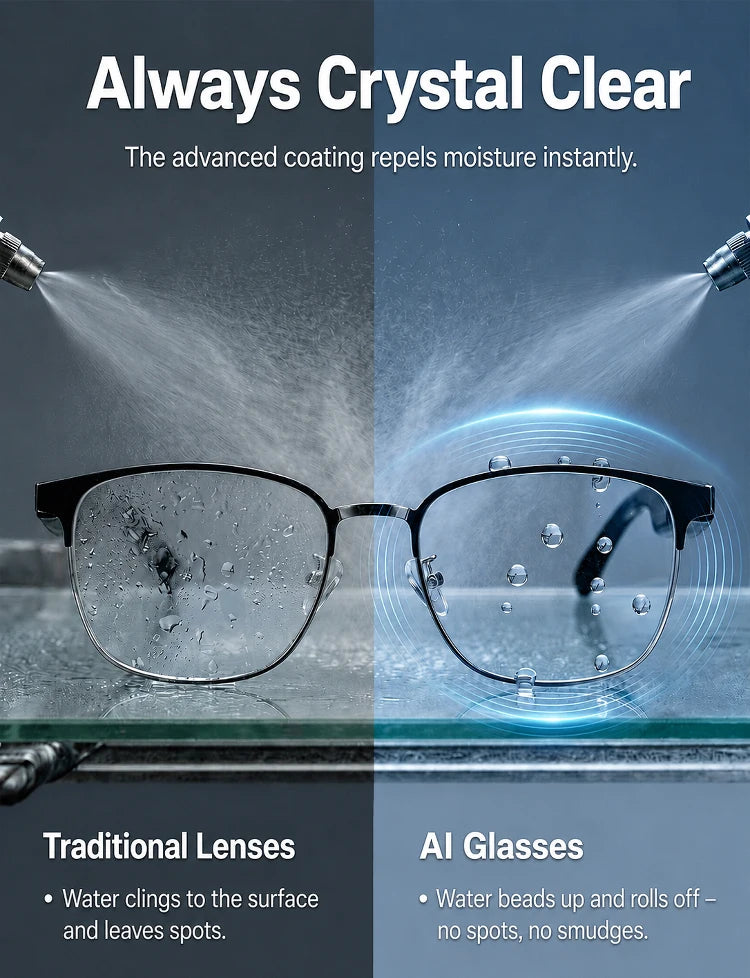 AI Smart Glasses Photochromic Lenses Touch Voice Control Bluetooth Call Real-Time Translation UV400 Multifunctional Eyewear