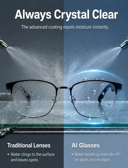 AI Smart Glasses Photochromic Lenses Touch Voice Control Bluetooth Call Real-Time Translation UV400 Multifunctional Eyewear