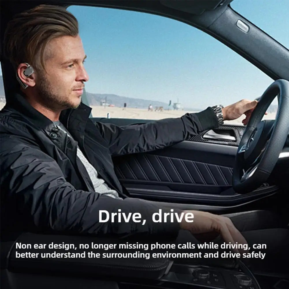 2PCS Bluetooth Ear Hooks Rotatable Earphones LED Digital Display Wireless Sport Headphones Long Battery Life Headset