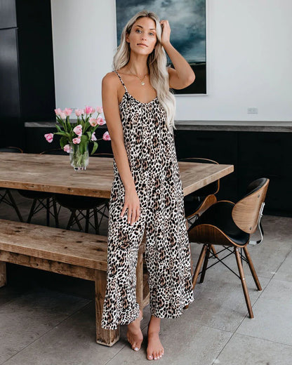 Women's Jumpsuit 2023 New Women's Clothing Wholesale Russian European and American Suspender Sexy Wide Leg Pants