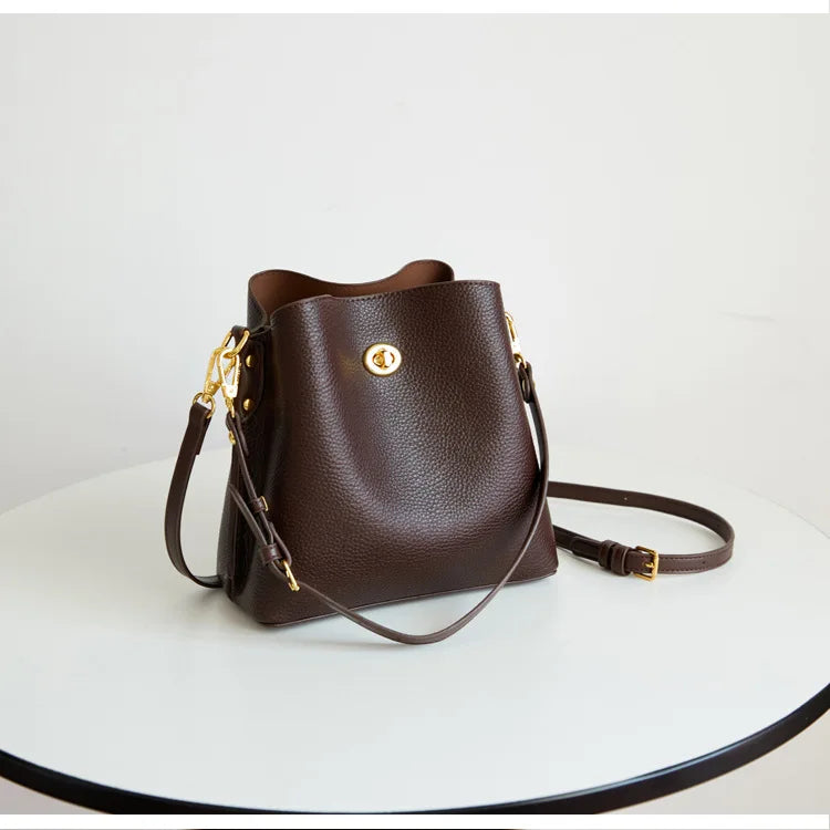 Fashion Women PU Leather Handbags Large Capacity Fashion Female Bucket Shoulder Bag Ladies Messenger Bag Purses and Handbags
