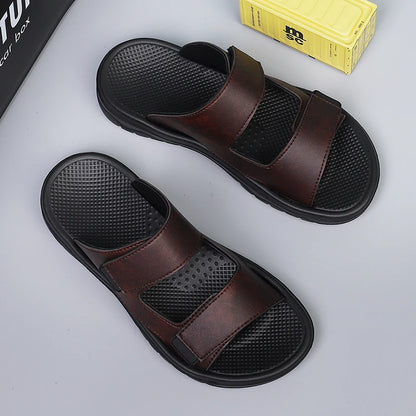 Men Slippers Shoes Solid Color Slip On Casual Beach Slides Mens Thick Sole Anti Slip Shoes for Men 2024 Summer Fashion Sandals