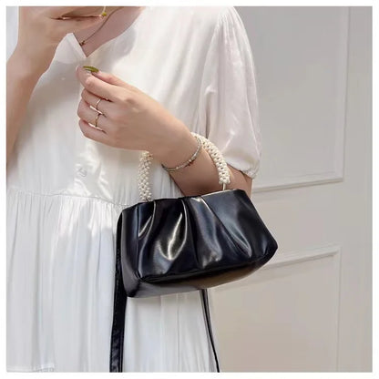 Fashion Pearl Handle Women Dinner Clutch Purse Handbags Luxury Design Ladies Square Shoulder Bags Female Small Messenger Bag