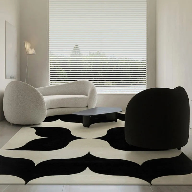 French Retro Living Room Decoration Plush Carpet Large Area Non-slip Mat Light Luxury Rugs for Bedroom Thicken Cream Lounge Rug