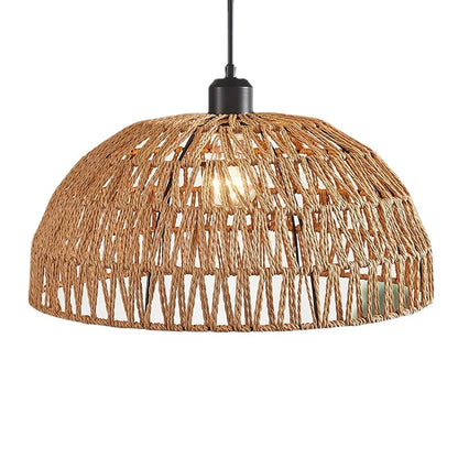 Newest Japanese-style Hemp Rope Woven Pendant Lights B&B Pastoral Restaurant Tea Room Inn Bar Bedroom Rattan Indoor Lighting Hot