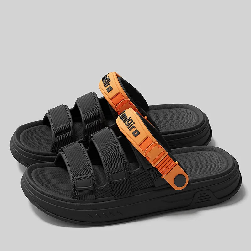 Men's Slippers Summer EVA Non-slip Soft Platform Slides Sandals Indoor Outdoor Walking Beach Shoes Flip Flops Casual Mens Shoes