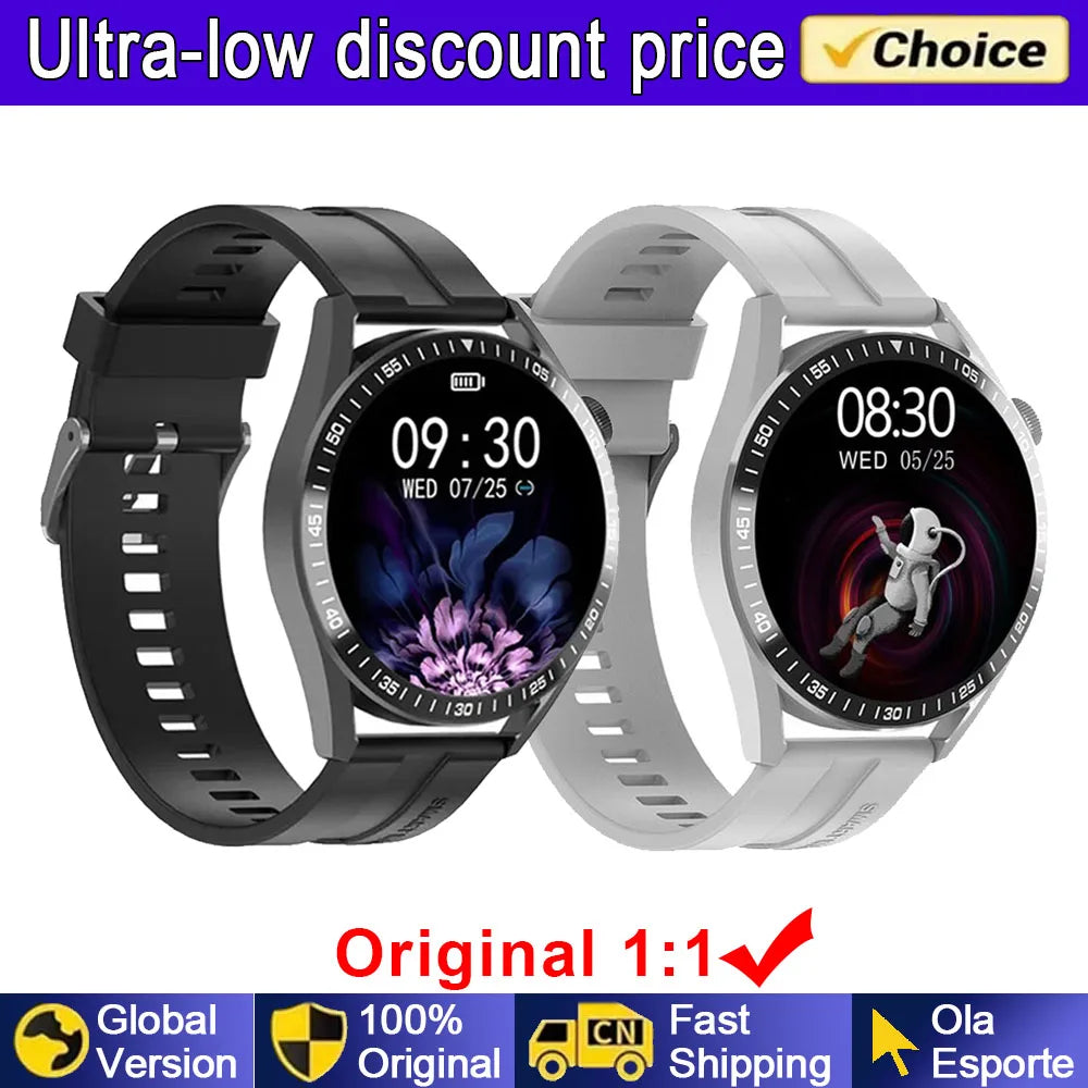 2025 New Smart Watch Men Women GPS 1.36'' AMOLED Touch Screen Smartwatch Heat Rate Monitor BT Call Sport Smart Watches Men Women