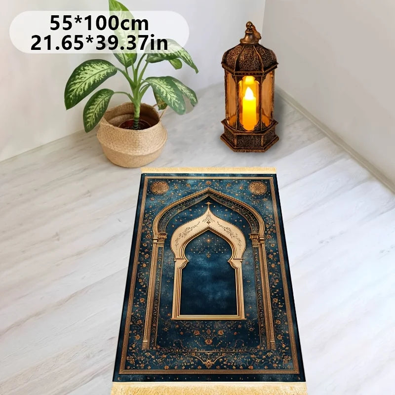 VIKAMA Islamic prayer mat in light luxury style for home use Muslim home prayer mat Ramadan High-End Decorative Floor Mat