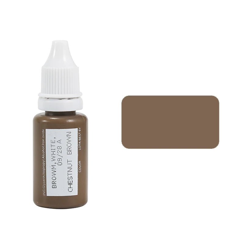 15ml Pigment Ink Color Permanent Makeup Microblading Supplies Eyebrow Shading Micropigmentation Cosmetic Tattoo Ink Lip Eyeliner