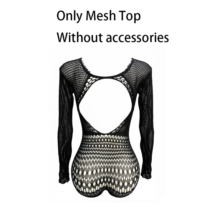 Hollow Out Bodysuit Fishnet Beach Cover Up, Sheer Mesh Festival Swimwear for Summer Beach Party