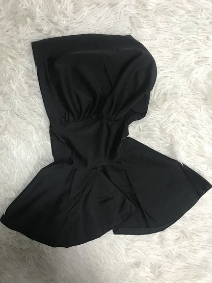 Sporty Hijab Barrel shaped Plain Muslim Instant Turban For Swim