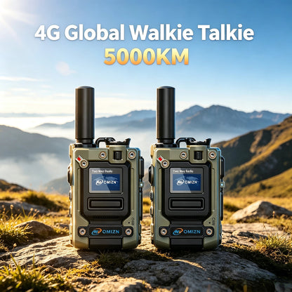 OMIZN Walkie Talkies Rechargeable Network Radio Long Range 4G Radios Mode Analog Portable Walkie Talkie Hiking and Camping M8