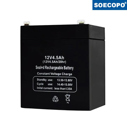 12V 4.5AH Maintenance Free Lead Acid Battery Solar Energy Storage For RV Camping Emergency Outdoor Solar System Household Use