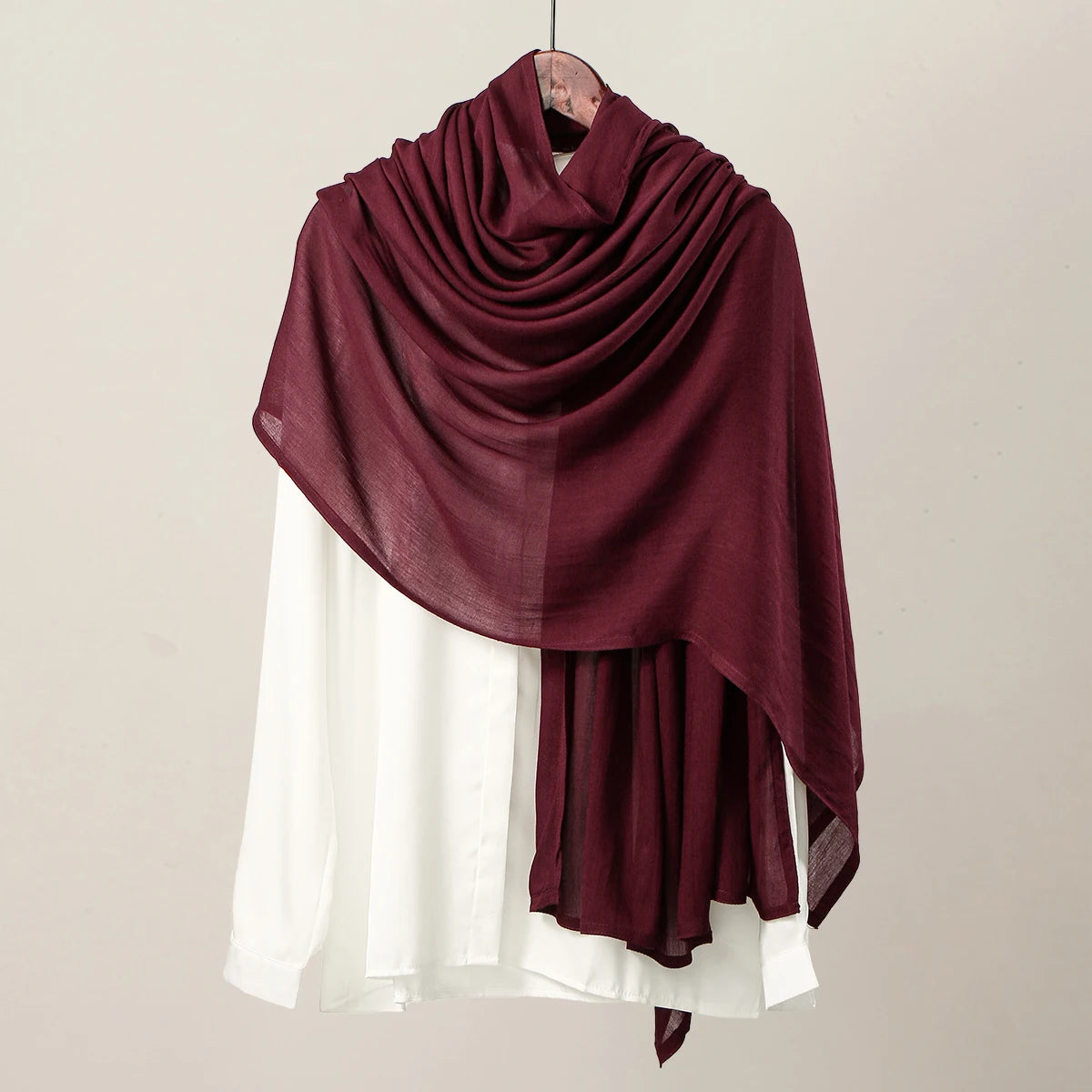 New Big Size Solid Rayon Modal Hijab Scarf Women Muslim Headscarf Wraps Shawl Femme Musulman Headband Islamic Turban 190*85cm