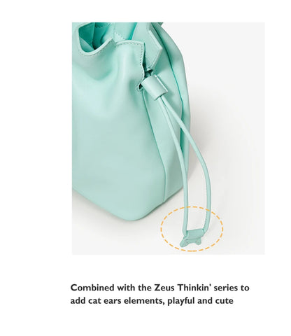 BAFELLI 2026 NEW WOMEN'S BAG LEATHER CASUAL BUCKET HANDBAGS FOR FEMALE TREND FASHION SHOPPER PURSE LUXURY BRAND SHOULDER