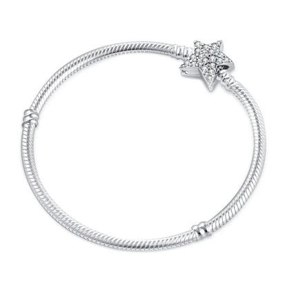 Hot Selling 925 Silver Flower Shaped, Heart Shaped, Butterfly Bracelet, Suitable For European Women's Fashionable Luxury Jewelry