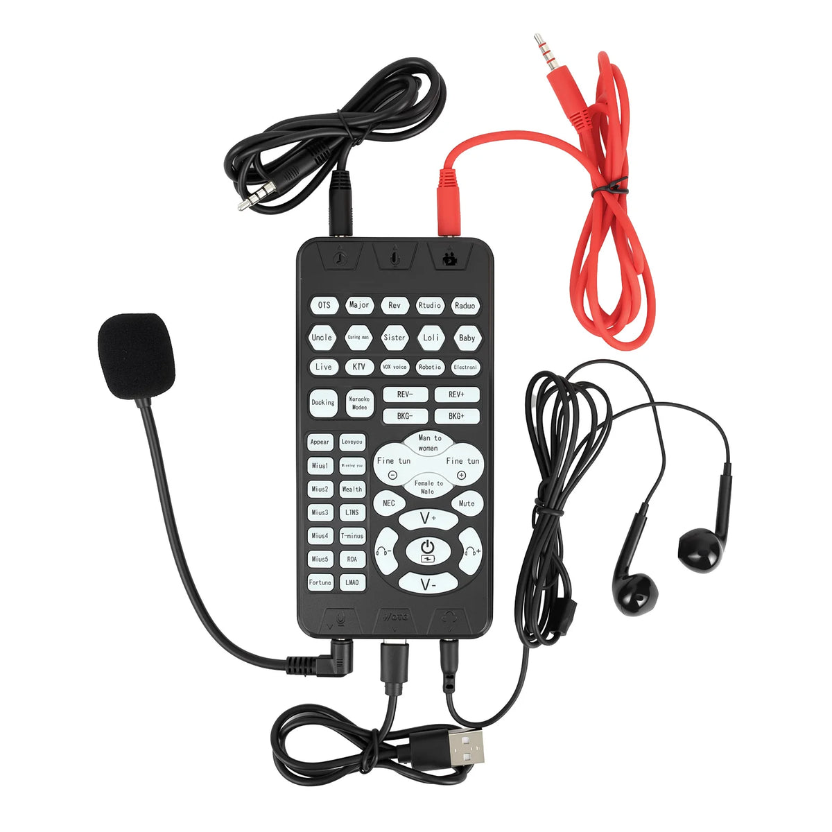 M9 Voice Changer Set Microphone D/A Input Channel K-Songs/Live Streaming/Bel Canto/Voice Changing For Game Anchor Recording