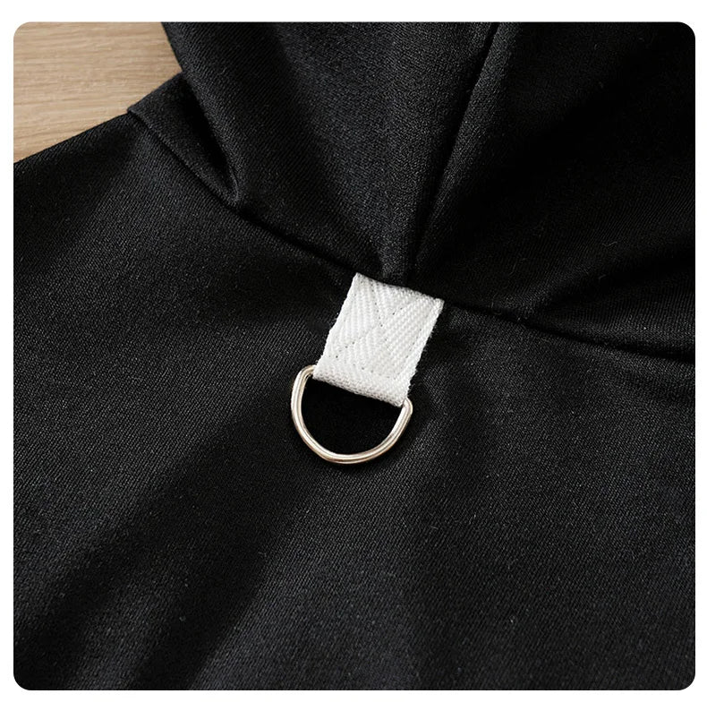 Autumn and Spring Pet Clothes Cute Little Medium Dog Hoodie Clothes Fashion Soft Casual Comfortable Black Cool Apparel Pets Fall