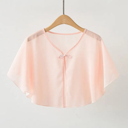 Summer Women's Sun Protection Clothing Super Thin Small Coat New Chiffon Shawl Tops Breathable Sunscreen Cardigan Chiffon Shawls
