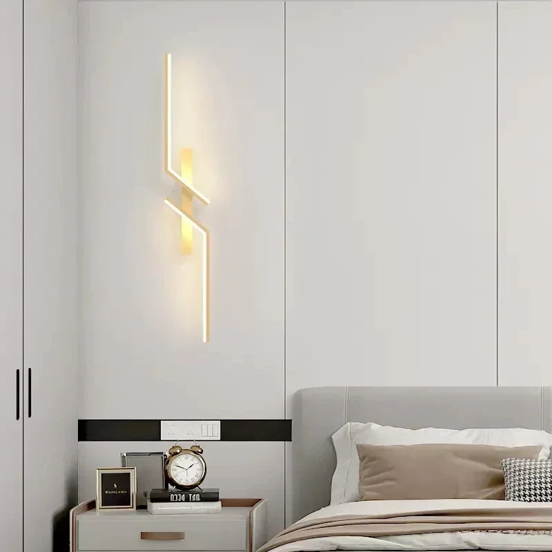 LED Wall Light Modern Minimalist Strip Lighting for Bedroom Bedside Living Room TV Backlight Sofa Decor Wall Sconce Ambient Lamp