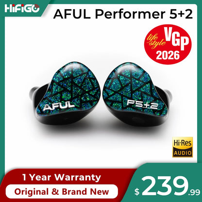AFUL Performer 5+2 / Performer 7 2DD+4BA+1Micro Planar In Ear Monitor Earphones HiFi Wired Hybrid Headphone Music IEMs| HiFiGo
