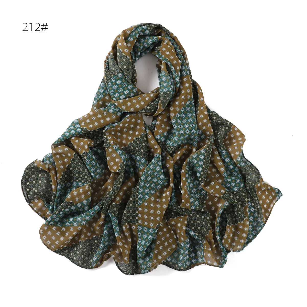 66 Colors Pearl Chiffon Printed Hijab Scarf New Fresh Small Floral Polka Dot Sunscreen Silk Scarf Shawl Turbans for Women Hijabs